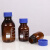 京斯坦 蓝盖试剂瓶带刻度螺纹细口试剂瓶化学实验室取样瓶茶色玻璃瓶  1000ml 