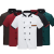 比鹤迖 BHD-2989 餐厅食堂厨房工作服/工装 短袖[红色]2XL 1件