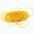 赫思迪格 高弹力橡皮筋 黄色圆形牛皮筋 办公橡胶圈 25黄（直径2.8cm）500g HGJ-1110