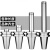 定制数控ER非标精加工非标BT40 BT50高加长定做非标长非标 中心刀 BT50ER25-300高精款