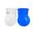 大容量塑料桶圆桶加厚工厂车间酿造发酵酿酒消毒用铁柄带盖蓝色白 50升桶带盖蓝色装70斤水
