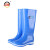 上海牌雨鞋女士高筒舒适PVC耐磨防滑防汛劳保工业防护耐腐蚀耐酸碱食品加工鞋SH333 蓝色 37