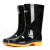 回力 雨鞋防护塑胶雨鞋807高筒中筒防水防滑耐磨水靴 黑色-中筒 42码