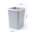 纤诗洁 压圈式垃圾桶 方形大号分类厨房垃圾篓卫生间办公室大容量厕所纸篓【带收纳盒】