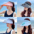 初构想太阳帽风扇可充电风扇帽防晒帽子女夏季空顶大檐遮阳帽显脸小太阳 白色 可调节