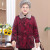 俞兆林奶奶冬装中长款棉袄中老年人女装加绒加厚外套老太太毛领棉衣妈妈 红色上衣 XL建议85-100斤