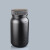 黑色大容量大小口试剂瓶广口塑料瓶白色避光瓶HDPE棕色样品 黑大口2L