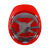 V216旋钮安全帽V型施工防护建筑安全帽防砸防冲击透气安全帽定制 V216旋钮  红色