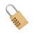苏识 BC214 黄铜密码锁挂锁 （计价单位：个） 黄色