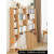 MEF书架置物架落地实木家用阅读架简易书柜客厅收纳架多层图书架 原木色60cm