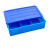 塑料零件盒分格带盖周转箱长方形储物箱螺丝刀片盒户外车载工具箱 四格+蓝+盖+360x205x90mm