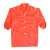 无尘服连体橙色静电衣大褂分体套装工作服橘红色防尘服桔色无尘衣 静电服橙色上衣 XL