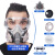 LISM防毒面具全面罩防尘面罩防工业粉尘全脸喷漆专用防护防烟氧气甲醛 6200双罐防尘面具+防雾大眼罩+1