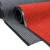 兰诗 DM03 双条纹地毯 地面防滑垫 酒店走廊除尘垫 红色1.2*15m（整卷发货）