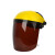 扬笙福适用于电焊防护罩飞溅头戴式脸部面屏打磨焊工防面罩二保氩弧焊帽 黑顶+透明屏