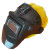 橙央电焊工帽自动变光面罩夏季放热空调风照明头戴手持式护眼护脸 风扇款
