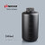 NIKKO塑料瓶大容量大小口试剂瓶广口黑色棕色避光瓶HDPE白色样品 黑小口2L
