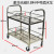 承琉不锈钢二层小推车1.0料围栏工作车手拉车工具车物料车厨房餐车 中号二层酒水车