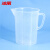 冰禹 BYrl-198 实验室塑料刻度杯 塑料烧杯 实验室器皿 塑料量杯 3000mL