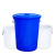 大水桶塑料圆桶大号酒店厨房工业大容量加厚储水桶环卫物业商用垃圾桶 100升蓝色带盖