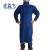 宏益飞 焊工围裙 加厚牛皮围裙 电焊围裙 焊工隔热防护围裙 焊接防护服 蓝色高领 120cm