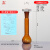 容量瓶高硼硅A级出厂检定证书透明棕色科学实验室玻璃仪器定容具PE盖5 10 25 50 100 10ML棕色+出厂证书