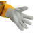 威特仕掌皮背布焊接焊工焊手套牛皮铸造业钢铁搬运防护EN388 3143 XL 黄色