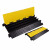 普舍（PUTSCHE）PVC橡胶线槽板室内外地面盖线减速带 大二线槽黄色1000*275*370mm
