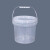 希万辉 塑料外卖打包装桶果酱桶塑料桶带盖密封小桶子胶水桶 5L透明 （2个）