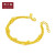 周大福（CHOW TAI FOOK）光珠 足金黄金手链(工费238) 16.25cm 约8.9g EOF241