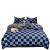 蒙卡罗尼新款格子贴标系四件套床上用品高档轻奢床品被套床单 2米