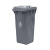 巨成云 加厚垃圾桶物业小区公用室外环保带盖环卫垃圾桶 深灰色50L(无轮款)