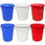 富都华创 加厚60L红色带盖塑料圆桶超大容量水桶储水用酿酒发酵带盖胶桶 FDHC-QJST02