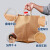 贝傅特 牛皮纸手提袋  商用打包外卖奶茶烘焙纸质包装袋 升级白牛21*14*27cm100只