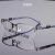 眼镜男无度平光度半框金属眼镜防蓝光定制 炫酷黑色150度(送盒+布)