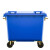 舒蔻（Supercloud）加厚物业小区公用室外环保分类塑料带盖医疗环卫户外垃圾桶大容量商用 蓝色660L