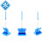 食安库（SHIANKU）清洁工具 直立式带盖防风垃圾铲（无扫帚）蓝色 150073