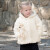 戴维贝拉（DAVE＆BELLA）洋气秋冬女童棉服儿童棉衣外套女宝宝外衣幼童幼儿小童 米白 110cm（建议身高100-110cm）