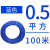 RV多股铜芯软线电线0.5 0.75 1 1.5 2.5 4 6平方国标电子线导京昂 0.5平方100米(蓝色)