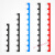 中间继电器短接片22mm短接条中继底座连接条汇流排U型连接片 间距22mm 10P蓝 10条