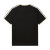 阿迪达斯夏季新款短袖植绒字母棉T恤男女情侣同款百搭上衣 黑色 S【155-160，85-100斤】