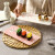 日式创意手绘釉下彩陶瓷餐具餐厅长方形点心垫板平盘寿司菜盘摆A 粉色-长方平盘