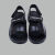 LISM夏季鞋夏季黑色透气PU软底静电工鞋男耐磨凉鞋防滑 黑色PU软底加厚 44