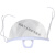 赛瑞佳口罩适用于专用厨师透明微笑厨房定制食堂塑料餐饮餐厅防雾口水飞 白色防雾5盒50个(可循环使用)