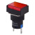 一佳LA16DJ矩形电源24V信号220V灯LED指示16mm直流DC12V长方形 红色 12V交流直流通用