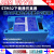 STM32JLINKV9V11ARM通用开发板仿真下载器调试编程烧录器 V9小蓝标配+转接板 ARM镀金小巧