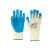 牛郎星 劳保手套压纹手套加厚保暖棉线胶片橡胶手套工地作业NL-366 黄纱蓝（480付）