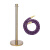 月桐（yuetong）皇冠头金色礼宾杆隔离护栏围栏 YT-D0572 含金色杆+金钩紫色麻绳 950×320×51mm 1套