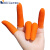 橙色防滑指套劳保耐磨耐热防痛摘菜指甲保护套点胶桔色乳胶手指套 橙色S码100个装