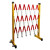 玻璃钢管式伸缩围栏可移动安全电力施工护栏绝缘折叠围挡防护栏定 0.96*2.5米 塑料 黑黄